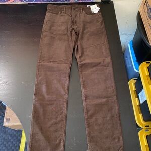GAP Men's Dark Brown Corduroy Straight-Leg Pants